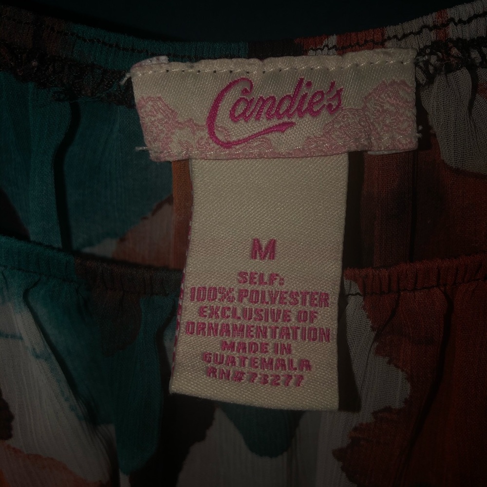 Candie’s medium sheer multicolored blouse - Picture 4 of 4